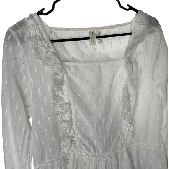 Anthropologie Meadow Rue Cream Lace Blouse sz 10 - Picture 3 of 7